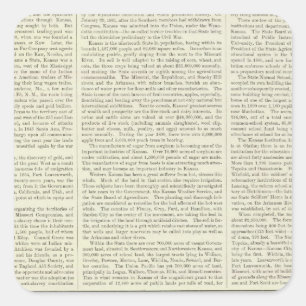 US Corn, Wheat, and Oats, 1870-1891 Square Sticker