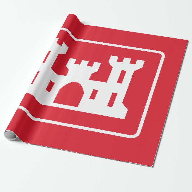 US Corps of Engineers DOD Military Wrapping Paper (Unrolled)