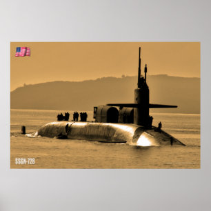 US CRUISE MISSILE SUBMARINE – SSGN-728 POSTER