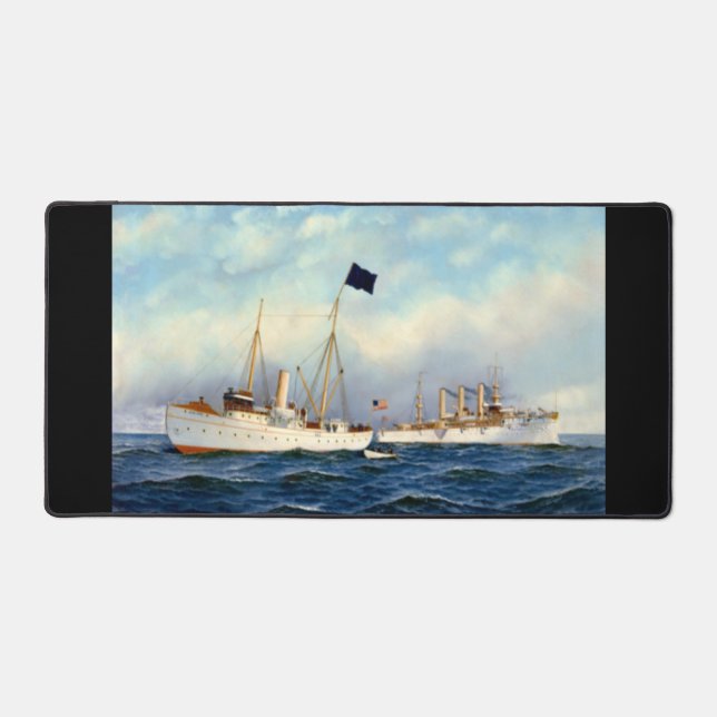 US Cruiser Brooklyn 1897 Desk Mat (Front)