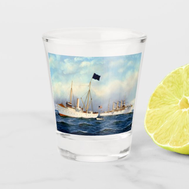US Cruiser Brooklyn 1897 Shot Glass (Front)