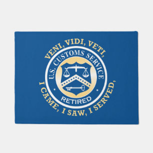 US Customs Service Retired VVV Door Mat
