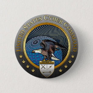US Cyber Command 6 Cm Round Badge