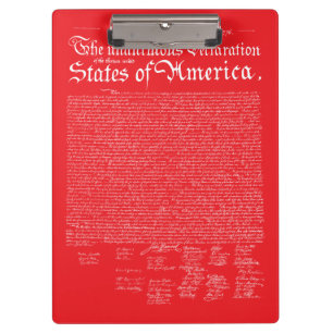 US Declaration of Independence Clipboard