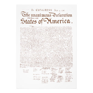 US Declaration of Independence Photo Print