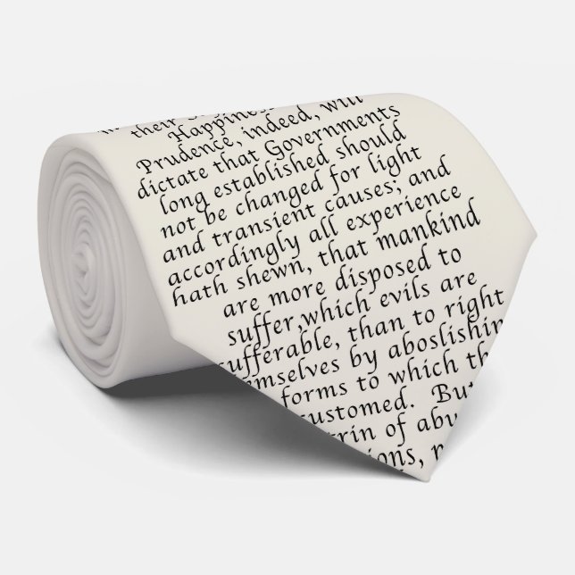 US Declaration of Independence Tie (Rolled)