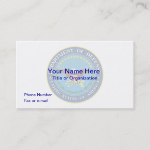 US Department of Defence Business Card