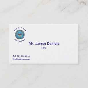 US Department of Defence Shield Business Card
