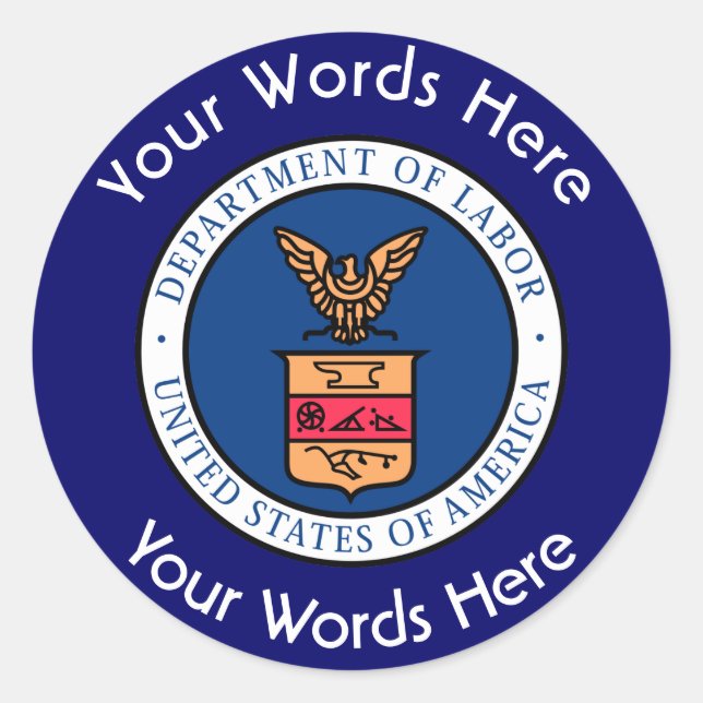 US Department of Labour DOL Custom Sticker (Front)