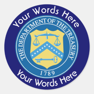US Department of the Treasury Custom Sticker
