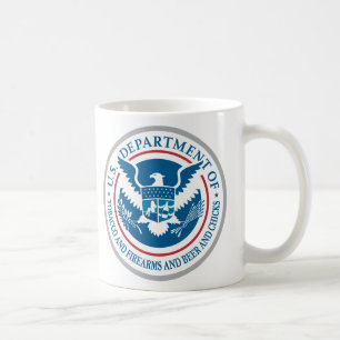 US Department of Tobacco and Firearms and Beer Coffee Mug