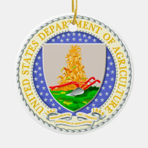 US Dept Of Agriculture Seal Ceramic Tree Decoration