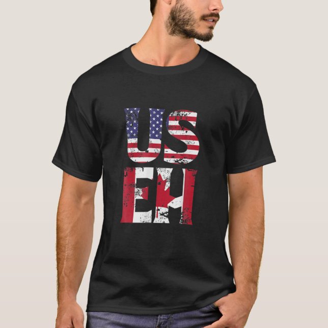 US EH T American Canadian Funny Meme Quote T-Shirt (Front)