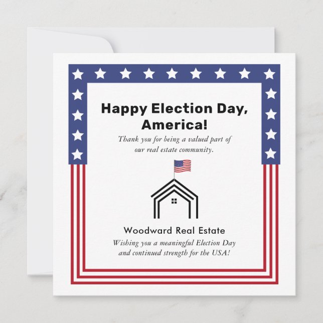 US Election Day | Real Estate Thank You Clients  (Front)