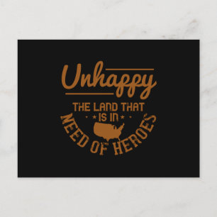 US Election - The Land In Need Of Heroes Postcard