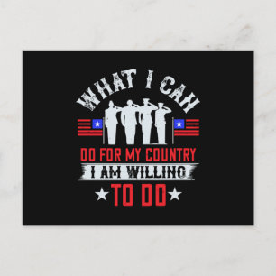 US Election What I Can Do For My Country Postcard