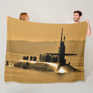 US FAST ATTACK SUBMARINE – SSGN-728 FLEECE BLANKET
