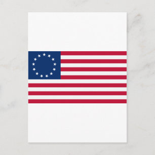 US flag 13 stars Betsy Ross Postcard