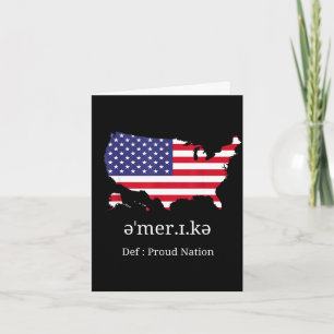Us flag 4th of july independence day card