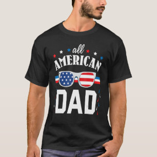 Us Flag All American Dad Happy Father Day Grandpa T-Shirt