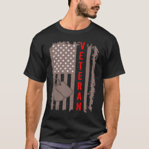 US FLAG AMERICAN VETERAN Gift Veterans Day Soldier T-Shirt