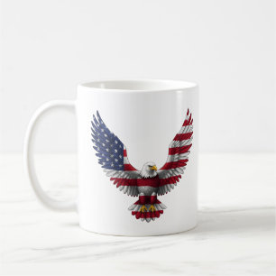 US Flag Bald Eagle 4th of July Coffee Mug