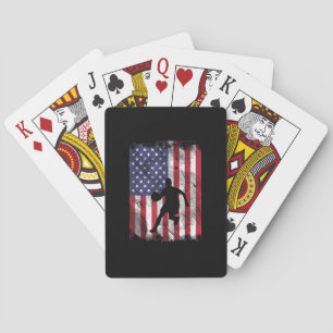 US Flag Basketball Vintage Patriotic Baller Playing Cards