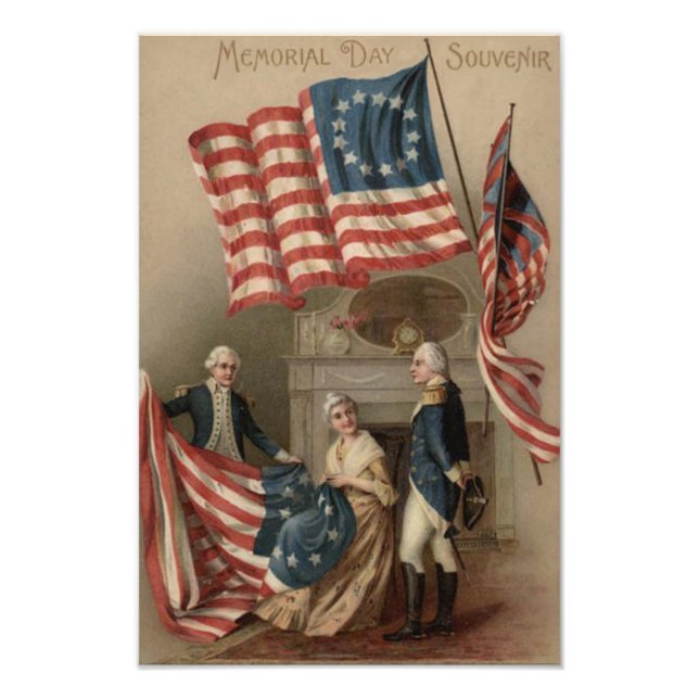 US Flag Betsy Ross George Washington Photo Print (Front)