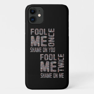 US Flag Black and White Vintage Retro iPhone 11 Case