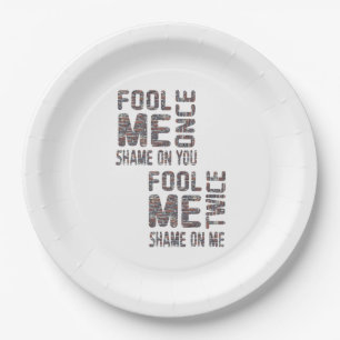 US Flag Black and White Vintage Retro Paper Plate