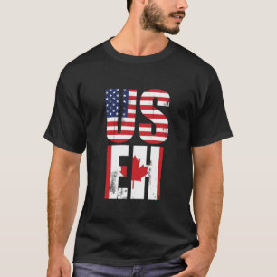US Flag Canadian Patriotic USA America Canada  T-Shirt