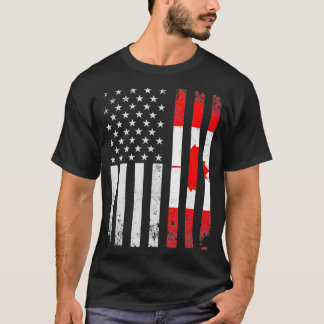 US Flag Canadian Pride Maple Leaf Canada T-Shirt