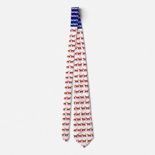 US flag cats red white and blue  Tie
