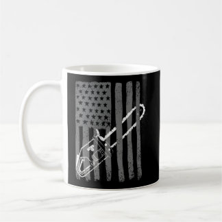 Us Flag Chainsaw Woodworker Logger Coffee Mug