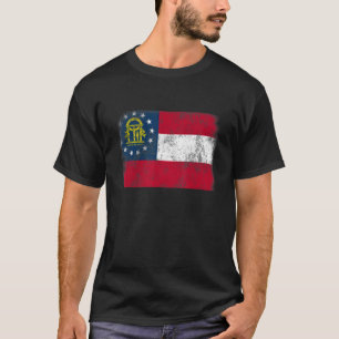 Us Flag Citizen America Distressed State Flag Geor T-Shirt