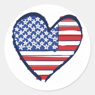 US-Flag Classic Round Sticker