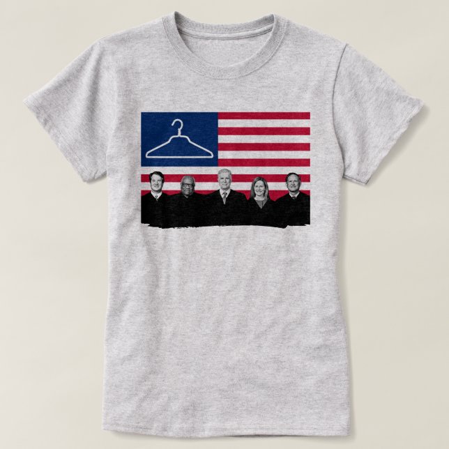 US Flag Coat Hanger SCOTUS T-shirt (Design Front)