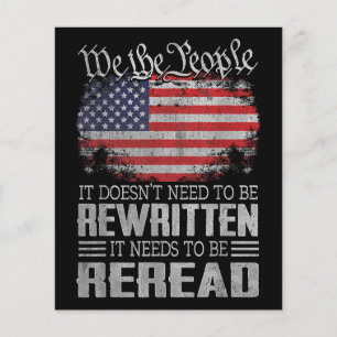 US Flag Constitution of the USA Needs To Be Reread