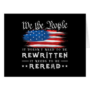 US Flag Constitution of the USA Needs To Be Reread