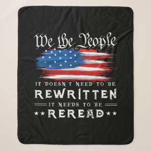 US Flag Constitution of the USA Needs To Be Reread Sherpa Blanket