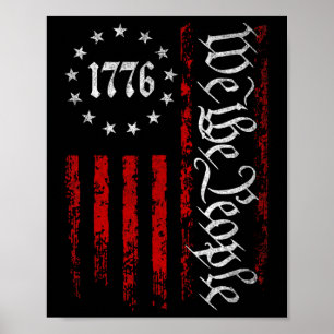 Us Flag Constitution Of The Usa Patriotic 4th Of J Poster