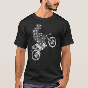Us Flag Dirt Bike Motocross Enduro bmx Off Road Mo T-Shirt