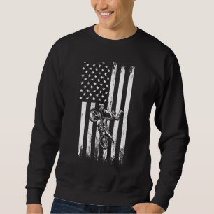 US Flag Dirt Bike Motorcycle Bike Moto Braap  Moto Sweatshirt