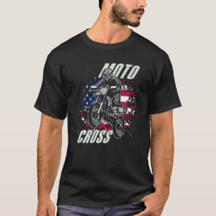 Us Flag Dirtbike Motocross Mx 1 T-Shirt