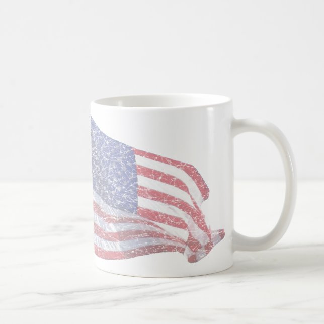 US Flag - distressed Coffee Mug (Right)