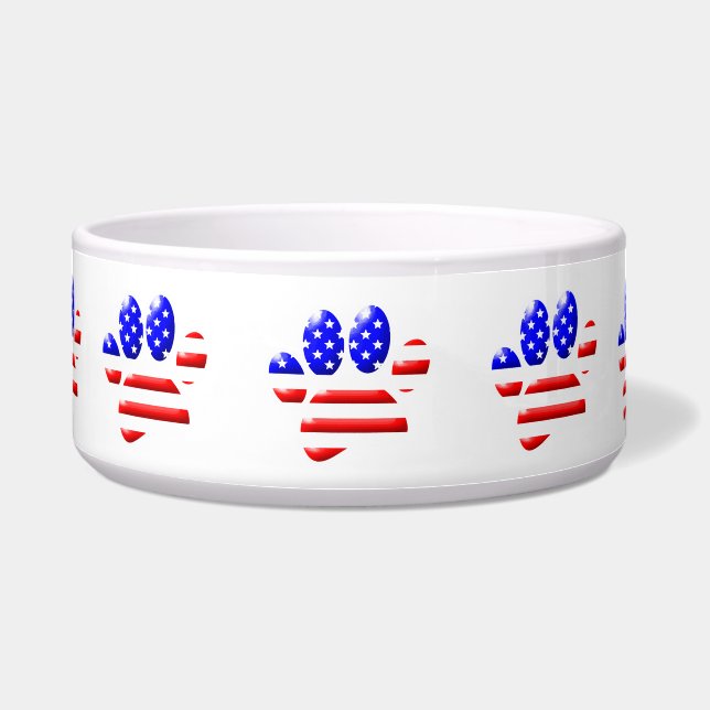 US Flag Dog Paw Print (Front)