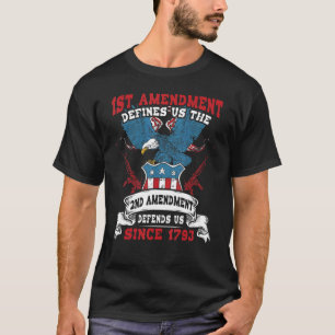 Us Flag Eagle 2nd Amendment Defends Us Patriotic 4 T-Shirt