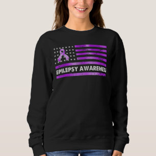 us flag epilepsy warrior family  for mom dad epile sweatshirt