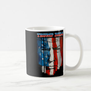 Us Flag Face Trump Vintage Donald Trump 4th Of Jul Coffee Mug