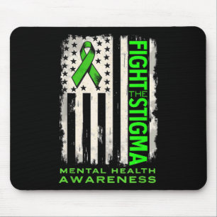 Us Flag Fight Stigma Mental Health Awareness Mouse Pad
